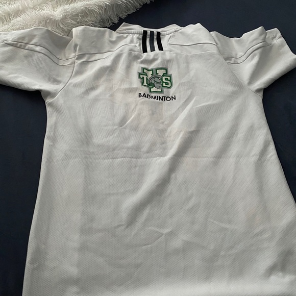 White adidas badminton shirt - Picture 2 of 2